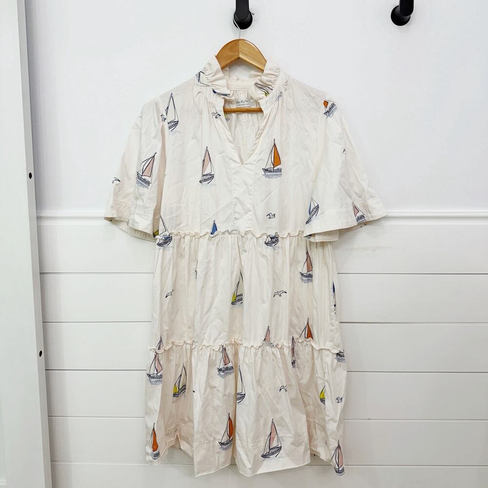 Women’s Shop The Mint Feeling Your Best White Sailboat Dress Size Large L